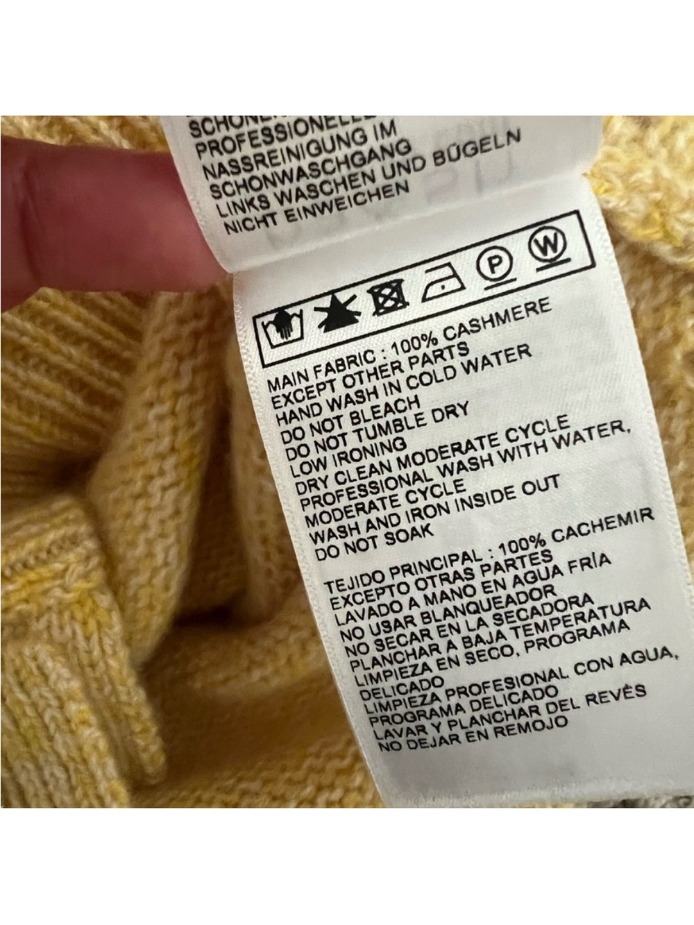 Ba&sh Carila Yellow Cashmere Cardigan, size Small - Picture 11 of 12